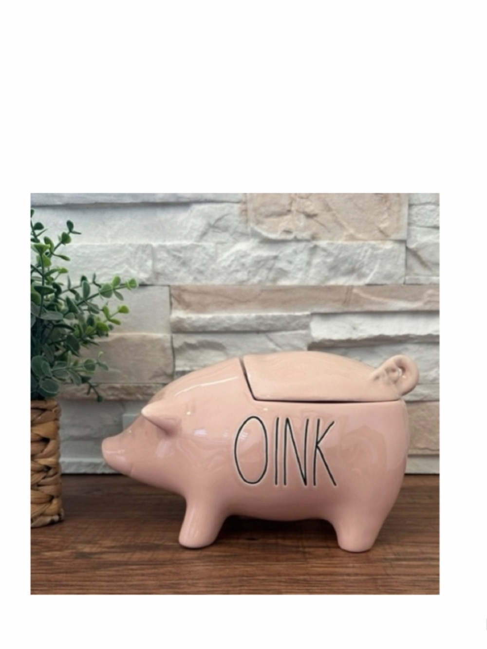 NEW Rae Dunn Oink Pig Canister ~ Pink